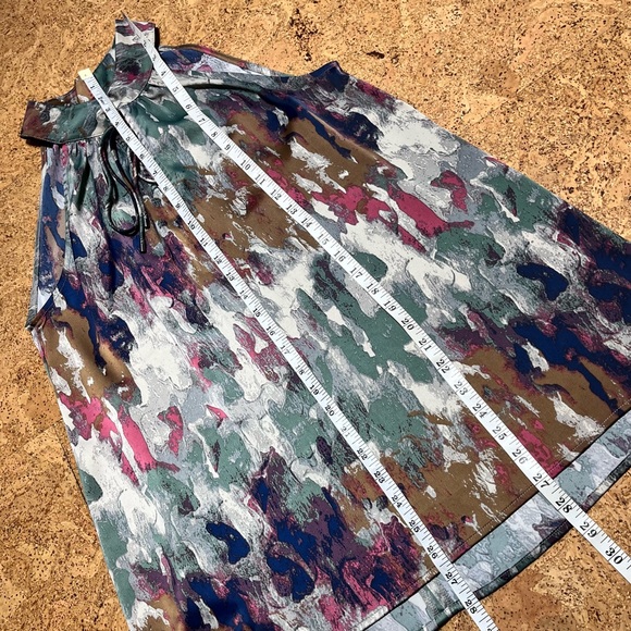 Haute Hippie Tribe Tie Keyhole Multicolored Blouse In Sz S - Picture 12 of 12